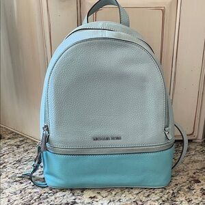 Michael Kors Two-Tone Blue Backpack